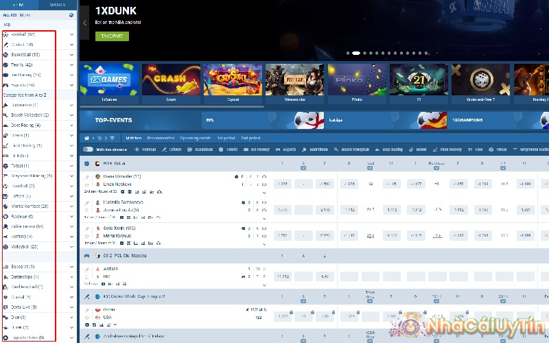 Đánh giá kho game cá cược 1xbet