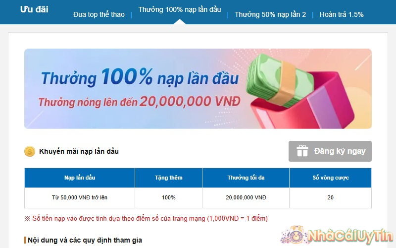 Khuyến mãi nhà cái Kubet ngập tràn