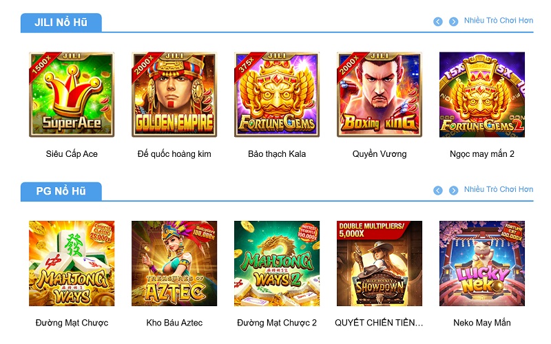 Đa dạng trò chơi cá cược