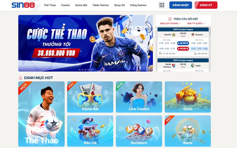 Đánh giá nhà cái Sin88 chuẩn nhất