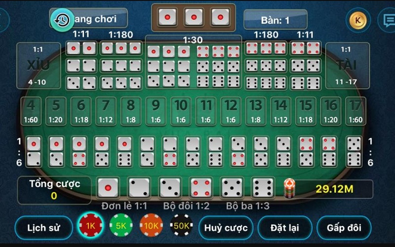 Gấp thếp cược tài xỉu online